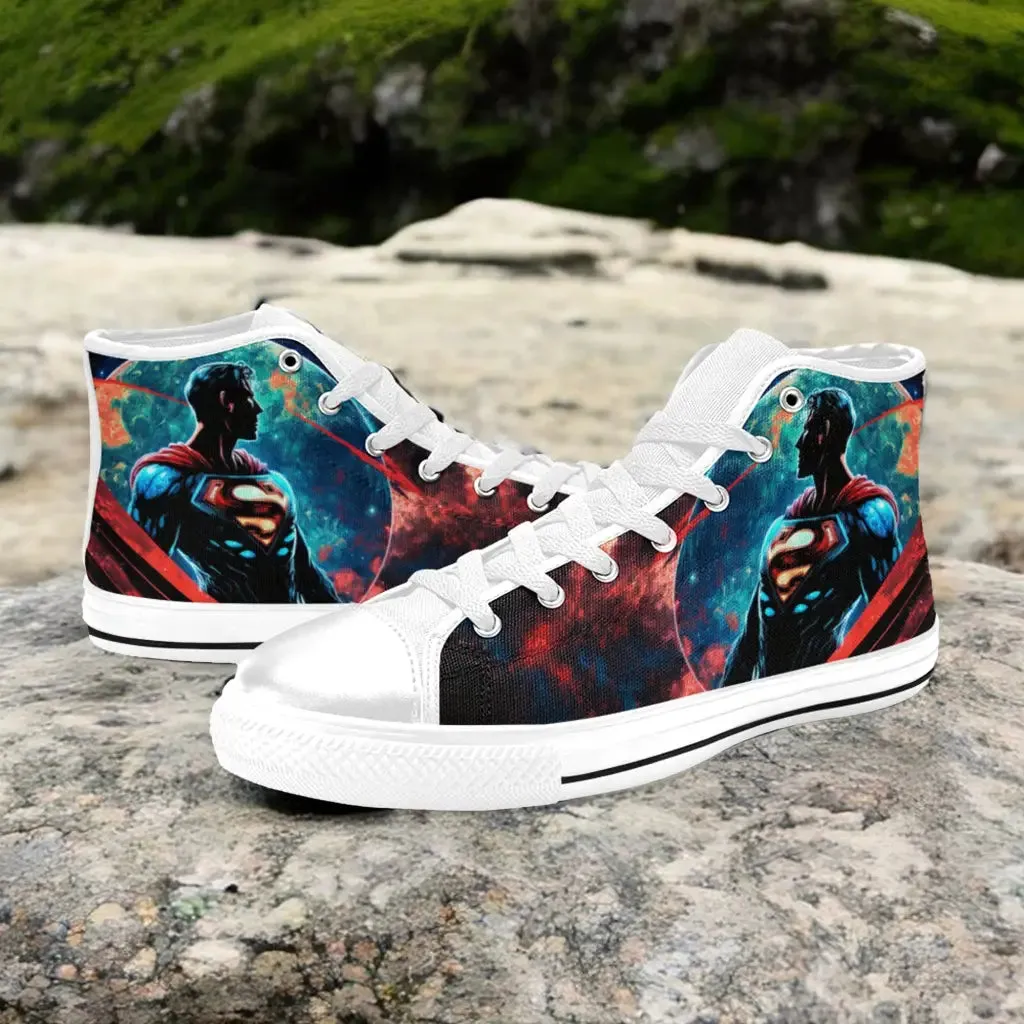 Superman Shoes High Top Sneakers for Kids and Adults